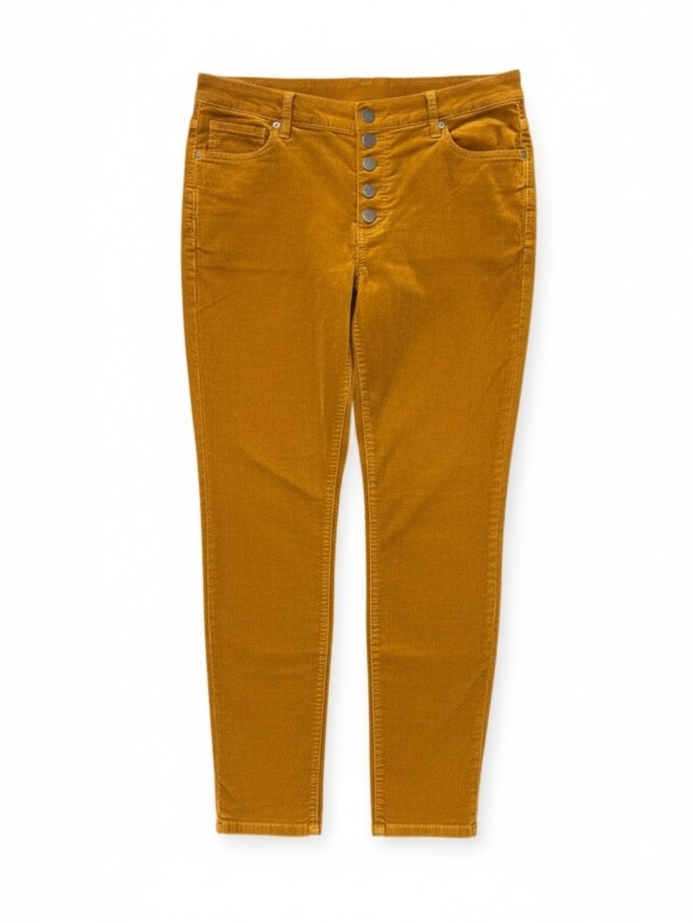 Cabi Corduroy Button Fly Jeans Mustard/Gold Women’s Size 10